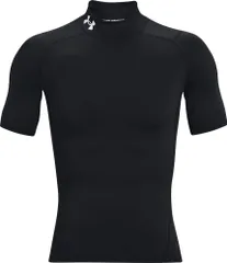 アンダーアーマー UNDER ARMOUR UA ヒートギアアーマー コンプレッション モック ショートスリーブ シャツ メンズ 半袖 インナーシャツ アンダーシャツ トレーニングウェア スポーツウェア  1372586 001 BLACK/WHITE