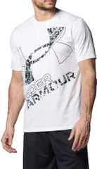 アンダーアーマー UNDER ARMOUR UA テック ショートスリーブTシャツ エクストララージロゴ メンズ 吸汗速乾 伸縮性 トレーニング ランニング ウォーキング ジム 抗菌防臭  1378362 100 WHITE