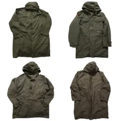 古着卸 まとめ売り 実物・民間MIX 無地 モッズコート ユーロミリタリー 4枚セット (メンズ ) フーディー ドイツ軍 中古 古着 NC7499