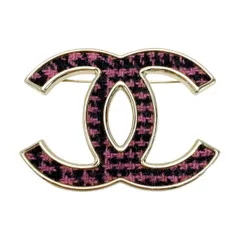 ☆☆CHANEL シャネル ココマーク ピンク×ブラック ブローチ アクセサリー