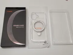 ★TORRAS iPhone 16 用 ケース 米軍規格 隠れるスタンド 最大25W充電効率 マグネット搭載 薄型 黄変ゼロ 透明 耐久性 頑丈 ワイヤレス充電対応 耐衝撃 滑り止め  アイフォン 16 用 カバー 6.1インチ Ostand C（クリア）