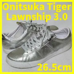 オニツカタイガー LAWNSHIP ローンシップ 3.0 銀 シルバー 白 ホワイト 26.5cm