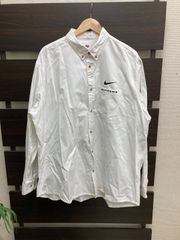 Supreme NIKE Cotton Twill Shirt ボタンダウン 白 - メルカリ