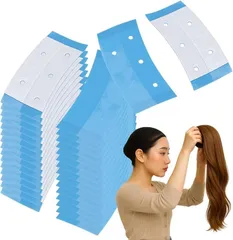 JP Number ウィッグテープ コスプレ テーピング 高通気性 肌に優しい 強力 固定 肌用両面テープ 30枚入 (全長4.6cm 幅2.2cm)