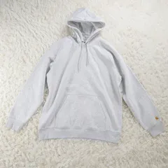 carhartt   カーハート    プルオーバー    パーカー    フーディ カーハート 美品 サイズ2XL  シルバー グレー ゴールド 刺繍ロゴ