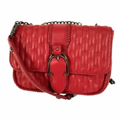 ■新品未使用■ロンシャン■チェーンショルダーバッグ■レザー■レッド系■J0617