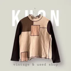 昭和レトロニット　デザイン古着　ウールセーター　ヴィンテージニット　ヴィンテージコーデ