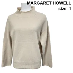 ■ マーガレットハウエル MARGARET HOWELL セーター ニット ベージュ 毛 １ S 7号～9号程度 レディース S5X518