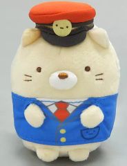 [중고] 봉제인형 고양이 역장 봉제인형 [산리쿠 철도×스미코구라시]