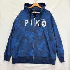 OLD PIKO フルジップアップ プリントパーカー 裏ボア  サイズ4Ⅼ FADE 毛羽立ち 07112510 01のサムネイル