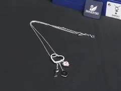 ■新品■未使用■ SWAROVSKI スワロフスキー 848563 ハート ラインストーン ネックレス ペンダント アクセサリー シルバー系 BQ1310