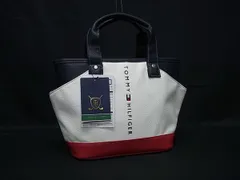 ■新品■未使用■ TOMMY HILFIGER トミーヒルフィガー フェイスラウンドバッグ レザー ハンドバッグ トート ホワイト系 FR4939