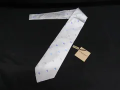 ■新品同様■ BURBERRY バーバリー シルク100% ネクタイ ビジネス 紳士 メンズ ライトブルー系 BN5826