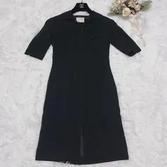 ナチュラルビューティー フォーマル ワンピース きれいめ 襟付き スリット 半袖 フォーマル 前あき ファスナー　フレア ロング