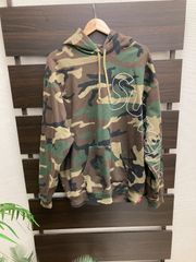 美品 Supreme カモフラ ジップ パーカー アーチロゴ 迷彩 シュプリーム