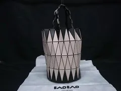 ■極美品■ BAO BAO ISSEY MIYAKE バオバオイッセイミヤケ PVC バスケット ハンドバッグ トート ベージュ系×ブラック系 FU5555
