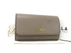 ■新品■未使用■ FURLA フルラ カメリア レザー キーリング付き 6連 キーケース 鍵入れ レディース グレージュ系 FV3735