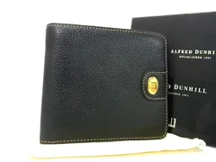 ■新品同様■ dunhill ダンヒル オックスフォード レザー 二つ折り 財布 ウォレット 札入れ 小銭入れ カード入れ ブラック系 GB2559