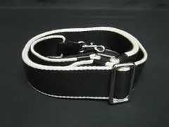 ■美品■ MARC JACOBS マークジェイコブス キャンバス バッグ用 ショルダーストラップ 斜め掛け メンズ レディース ブラック系 BR0842