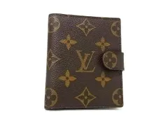 ■極美品■ LOUIS VUITTON ルイヴィトン R20007 モノグラム アジェンダ ミニ 手帳カバー アドレス帳 ブラウン系 FS6656
