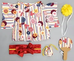 【中古】ぬいぐるみ 浴衣(ミッキー柄/菊) ぬいぐるみ専用コスチューム 「UniBEARsity」 ディズニーストア限定