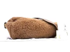 ■極美品■ Max Mara マックスマーラ テディベアロールバッグ キャメル×シルク ショルダーバッグ クロスボディ ブラウン系 FU6816のサムネイル