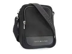 ■極美品■ TOMMY HILFIGER トミーヒルフィガー ナイロン ショルダーバッグ クロスボディ メンズ レディース ブラック系 FU6818