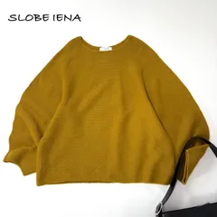 【SLOBE IENA／スローブイエナ】 ウール アンゴラ混 ニットプルオーバー マスタード 日本製 フリーサイズ マスタードイエロー