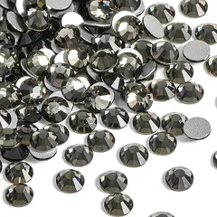 SREGIT ラインストーン ネイルパーツ キラキラ輝く ガラス デコ 大容量 (クリアグレー,  SS08/約2.4mm)