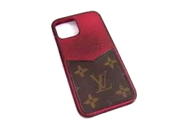 LOUIS VUITTON ルイヴィトン M80081 モノグラム バンパー iPhone12/12Pro対応 アイフォンケース スマホケース レッド系 FV4128
