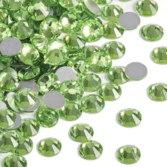 SREGIT ラインストーン ネイルパーツ キラキラ輝く ガラス デコ 大容量 (ライトグリーン,  SS04/約1.6mm)