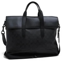 コーチ／COACH バッグ ブリーフケース ビジネスバッグ 鞄 ビジネス メンズ 男性 男性用 PVC レザー 革 ブラック 黒  4190 Hamilton Portfolio Brief In Signature Canvas ハミルトン ポートフォリオ 