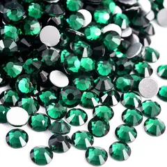 SREGIT ラインストーン ネイルパーツ キラキラ輝く ガラス デコ 大容量 (エメラルド,  SS16/約3.8mm)