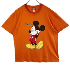 90s海外限定！ディズニーDisney半袖TシャツキャラクターTシャツキャラ物MickeyMouseミッキーマウスFloridaフロリダフェードオレンジ黒ブラック赤レッド黄色イエロー白ホワイトレトロアメカジストリートvintageヴィンテージ51016