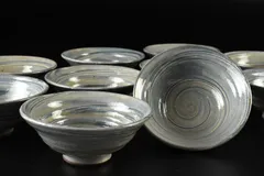 【蔵C8953e1】渦巻文　小鉢　小ぶりな茶碗　十客