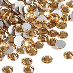 SREGIT ラインストーン ネイルパーツ キラキラ輝く ガラス デコ 大容量 (シャンパン,  SS20/約4.7mm)