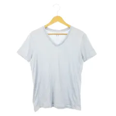 アルマーニエクスチェンジ A/X ARMANI EXCHANGE 半袖Tシャツ Vネック シンプル 無地 S 水色 ブルー /AH13 ■GY17