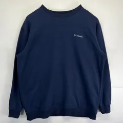 古着 コロンビア Columbia スウェット 大きいサイズ クルーネック トレーナー ワンポイントロゴ刺繍 アウトドア 2XL  ネイビー系 メンズ
