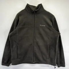 古着 コロンビア Columbia フリースジャケット 大きいサイズ フルジップ ドローコード ワンポイントロゴ刺繍 2XL  カーキ系 メンズ