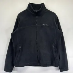 古着 コロンビア Columbia フリースジャケット フルジップ ワンポイントロゴ刺繍 アウトドア ドローコード  グレー系 メンズ