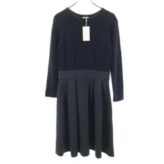 未使用 MACKINTOSH PHILOSOPHY マッキントッシュフィロソフィー 長袖 ニット切替 ワンピース 38 ネイビー レディース 古着のサムネイル