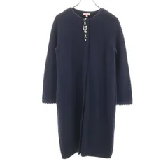 TOCCA トッカ 長袖 ロング ニットカーディガン F ネイビー レディース 古着