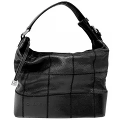 シャネル ハンドバッグ レディース チョコバー CHANEL レザー ブラック 黒 シルバー金具【中古品】