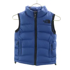 美品 THE NORTH FACE ノースフェイス アコンカグア ダウンベスト 90 ブルー NDB91262 アウトドア キッズ 古着