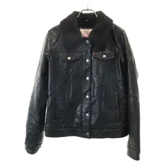 Levi's リーバイス フェイク レザージャケット M ブラック レディース 古着