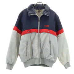CLUBadidas クラブアディダス 70s 80s デサント製 ヴィンテージ ナイロンジャケット 90-4 ネイビー系 裏ボア 薄中綿入り メンズ 古着