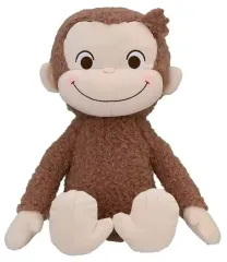 【中古】ぬいぐるみ ジョージ 赤いほっぺ Lぬいぐるみ“ジョージ＆黄色い帽子のおじさん” 「おさるのジョージ」