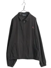 【お得なクーポン配布中!】 90s ポロ ラルフローレン スイングトップ ジャケット メンズ XXL / オールド コットン ブルゾン ジャンパー ワンポイント 大きいサイズ 黒