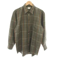 バーバリーズ Burberrys シャツ 長袖 チェック柄 ヴィンテージ L グレー オレンジ BBW91-903 /YT