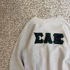 Champion / 90’s usa製 RW size XL チャンピオン　90年代アメリカ製　リバースウィーブ　reverse weave 肉厚スウェット　古着　アメカジ　トレーナー　パッチワーク　ギリシャ文字　ストリート　刺繍タグ